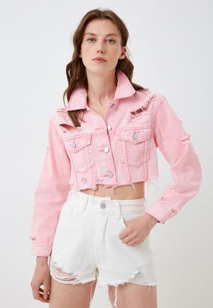 Куртка джинсовая Lovers Gung. Цвет: розовый
