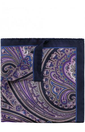 Шелковый платок с узором BOSS. Цвет: фиолетовый