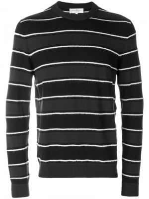 Фактурный полосатый свитер Salvatore Ferragamo. Цвет: чёрный