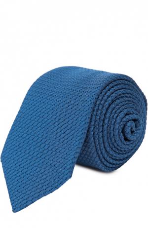 Шелковый вязаный галстук Lanvin. Цвет: синий