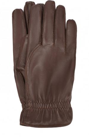 Кожаные перчатки Loro Piana. Цвет: коричневый