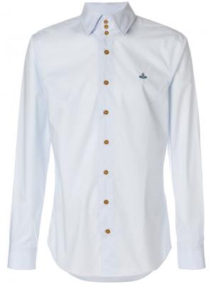 Рубашка с высоким воротником Vivienne Westwood. Цвет: синий