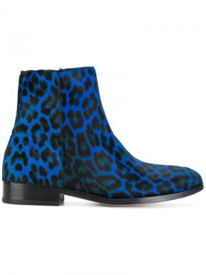 Ботинки с леопардовым принтом Ps By Paul Smith. Цвет: синий
