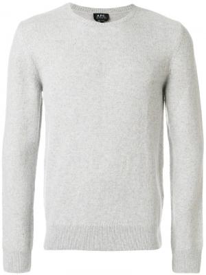 Классический пуловер A.P.C.. Цвет: серый