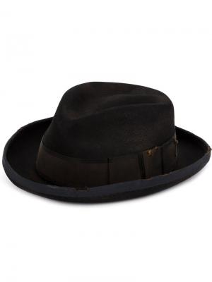 Шляпа с эффектом поношенности Horisaki Design & Handel. Цвет: чёрный