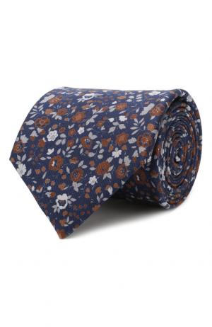 Шелковый галстук с принтом Van Laack. Цвет: синий