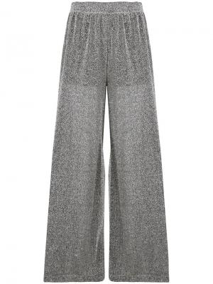 Широкие брюки с блестками Mm6 Maison Margiela. Цвет: серый