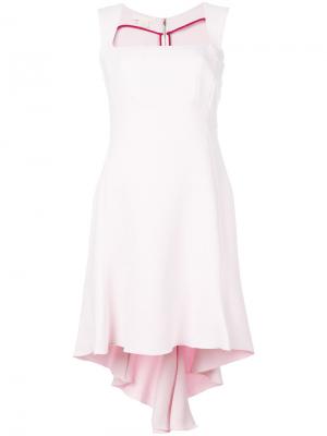 Асимметричное приталенное платье Antonio Berardi. Цвет: розовый и фиолетовый
