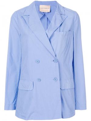 Двубортный пиджак Erika Cavallini. Цвет: синий