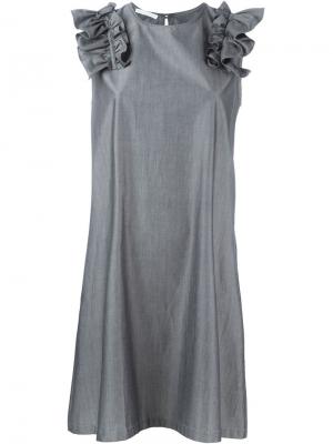 Платье Larouche Société Anonyme. Цвет: серый