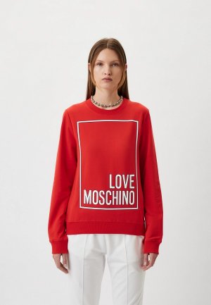 Свитшот Love Moschino. Цвет: красный