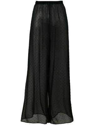 Широкие полупрозрачные брюки Mm6 Maison Margiela. Цвет: чёрный