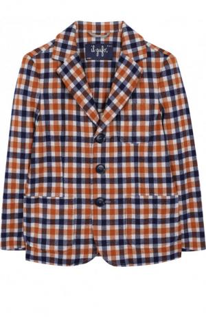 Однобортный пиджак джерси с принтом Il Gufo. Цвет: разноцветный
