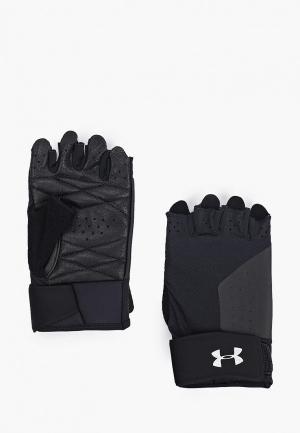 Перчатки для фитнеса Under Armour. Цвет: черный