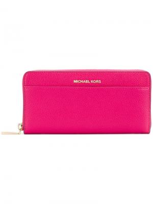Кожаный кошелек Mercer Michael Kors. Цвет: розовый и фиолетовый