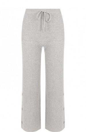 Укороченные кашемировые брюки с эластичным поясом Loro Piana. Цвет: светло-серый
