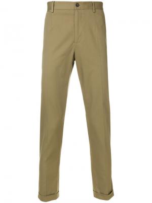 Эластичные брюки-чинос Dolce & Gabbana. Цвет: коричневый