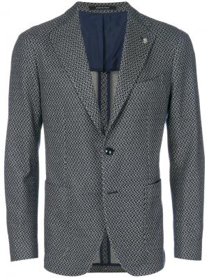 Classic woven jacket Tagliatore. Цвет: синий