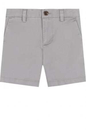 Однотонные хлопковые шорты Polo Ralph Lauren. Цвет: серый