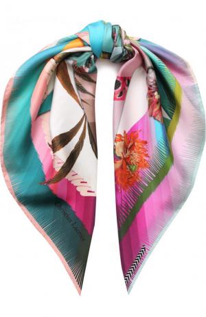 Шелковый платок с принтом Christian Lacroix. Цвет: розовый