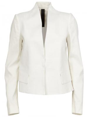 Структурированный пиджак Ilaria Nistri. Цвет: белый