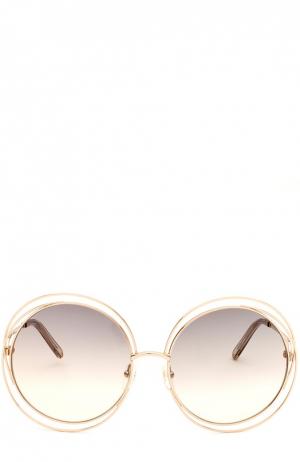 Солнцезащитные очки Chloé. Цвет: золотой