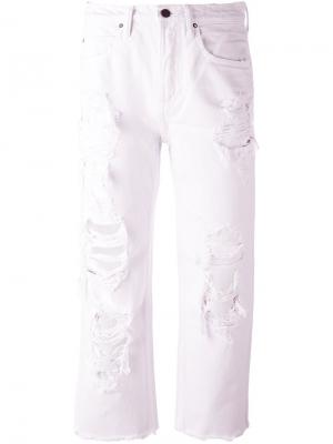 Укороченные джинсы Alexander Wang. Цвет: белый