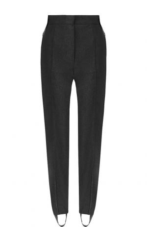 Шерстяные брюки со штрипками Escada. Цвет: темно-серый