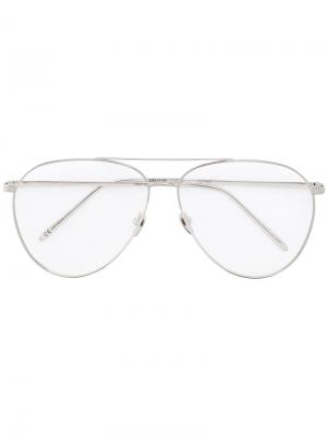 Солнцезащитные очки-авиаторы Linda Farrow. Цвет: чёрный