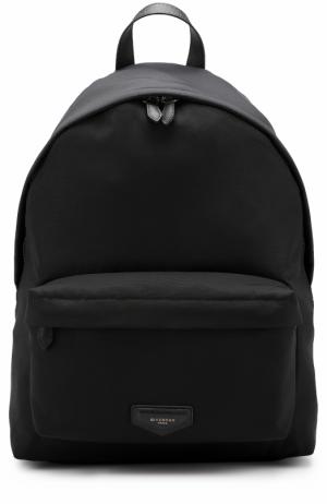 Текстильный рюкзак с внешним карманом на молнии Givenchy. Цвет: черный