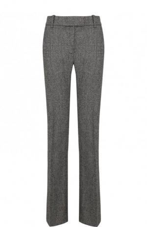 Расклешенные брюки из смеси шерсти и шелка со стрелками Tom Ford. Цвет: черно-белый