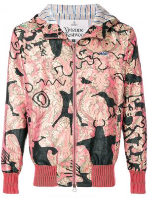 Куртка с капюшоном  и принтом металлик Vivienne Westwood. Цвет: многоцветный