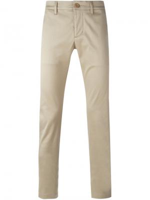 Классические брюки-чинос Saint Laurent. Цвет: телесный