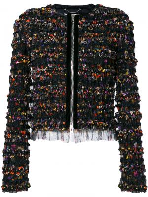 Куртка с рюшами на молнии Givenchy. Цвет: чёрный
