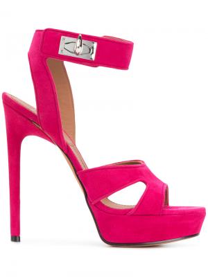 Shark lock sandals Givenchy. Цвет: розовый и фиолетовый