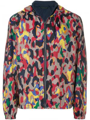 Куртка с леопардовым принтом Versace. Цвет: многоцветный