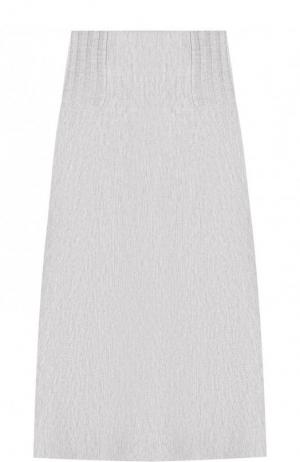 Однотонная шерстяная юбка-миди Dorothee Schumacher. Цвет: серый