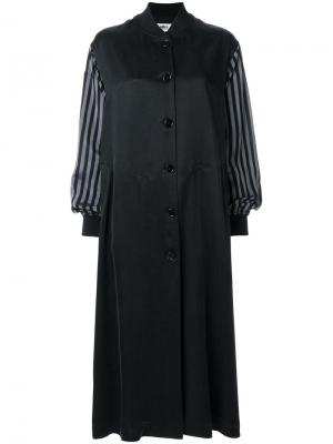 Платье-бомбер с расклешенными рукавами Mm6 Maison Margiela. Цвет: чёрный