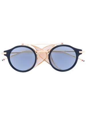 Солнцезащитные очки Thom Browne Eyewear. Цвет: металлический
