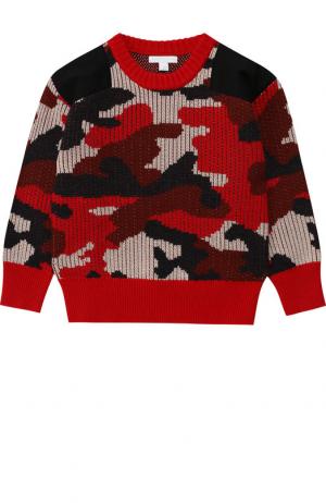Шерстяной пуловер с принтом Burberry. Цвет: разноцветный