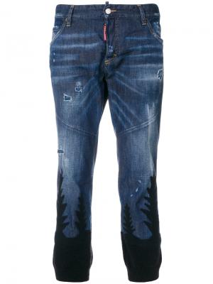 Укороченные джинсы Cool Girl Dsquared2. Цвет: синий