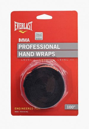 Бинт боксерский Everlast. Цвет: черный