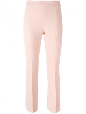Слегка расклешенные брюки кроя слим Ermanno Scervino. Цвет: розовый и фиолетовый