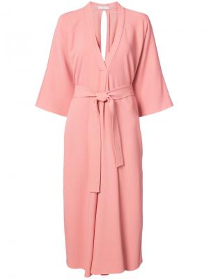 Платье-халат с поясом Tome. Цвет: розовый и фиолетовый