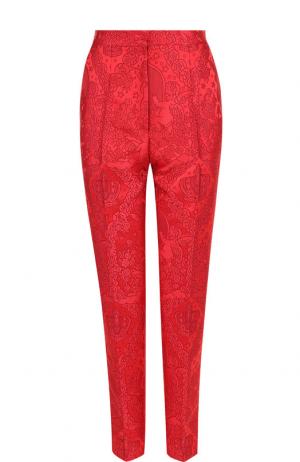 Укороченные брюки со стрелками и принтом Dolce & Gabbana. Цвет: красный