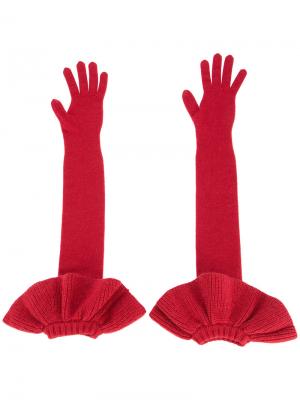 Трикотажные перчатки Raffle Irene. Цвет: красный