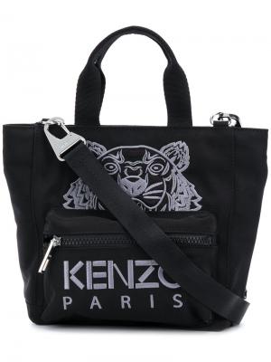 Маленькая сумка-тоут с вышивкой Tiger Kenzo. Цвет: чёрный