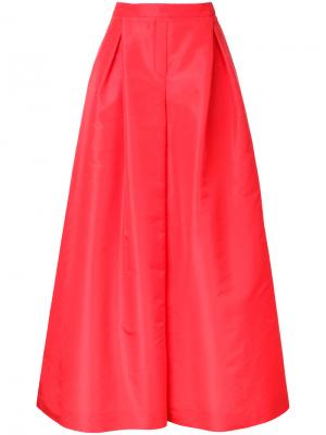 Широкие брюки-палаццо Carolina Herrera. Цвет: красный