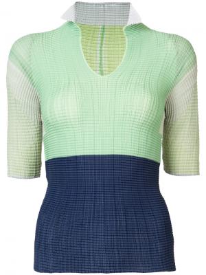 Плиссированная блуза Issey Miyake. Цвет: зелёный