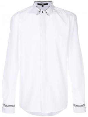 Поплиновая рубашка с полосками Karl Lagerfeld. Цвет: белый